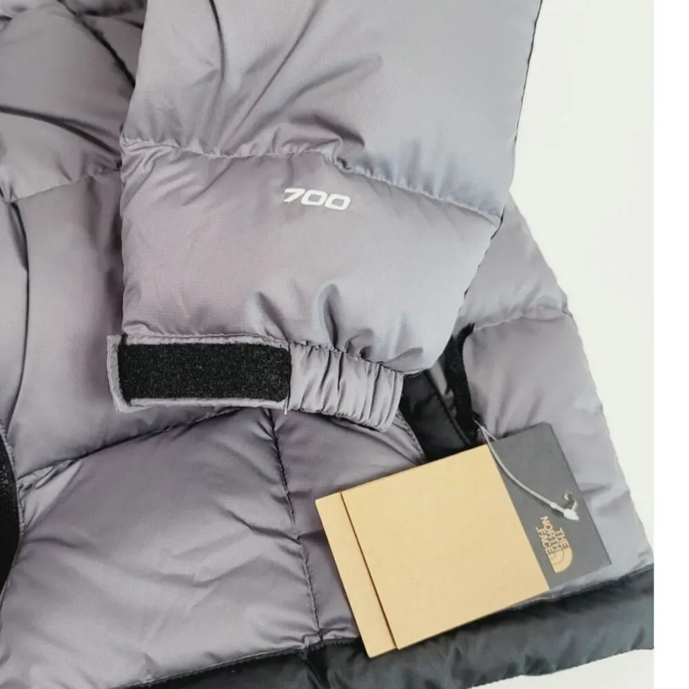 The North Face Lhotse Down Puffer Jacket in Smoked Pearl, sz Medium